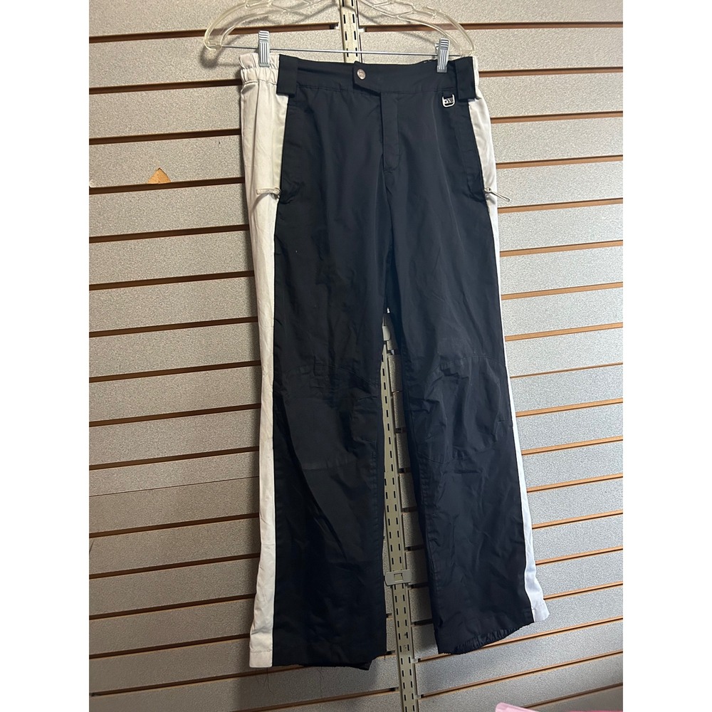 Free Country Mens M Snow Pants Black White Colorblock Ski Snowboard Insulated